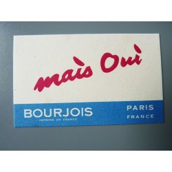 Ancienne carte parfumée Mais oui de Bourjois