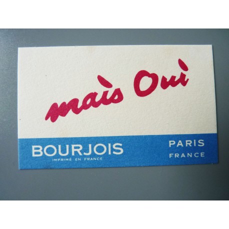 Ancienne carte parfumée Mais oui de Bourjois