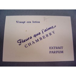 Ancienne carte parfumée Fleurs que j'aime Chambery