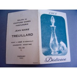 Ancien calendrier parfumé 1968 Dédicace de Cheramy