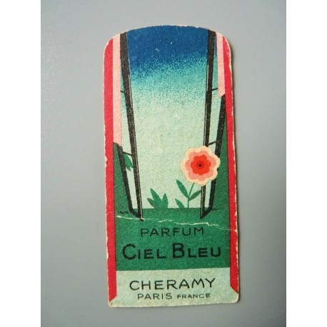 Ancienne carte parfumée Ciel Bleu de Cheramy