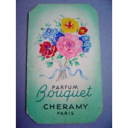 Ancienne carte parfumée Bouquet de Cheramy