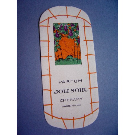 Ancienne carte parfumée Joli Soir de Cheramy