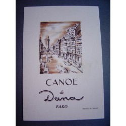 Ancienne carte parfumée Canoe de Dana