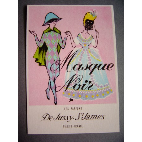 Ancienne carte parfumée Masque Noir de Jussy - St James