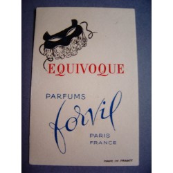 Ancienne carte parfumée Equivoque de Forvil