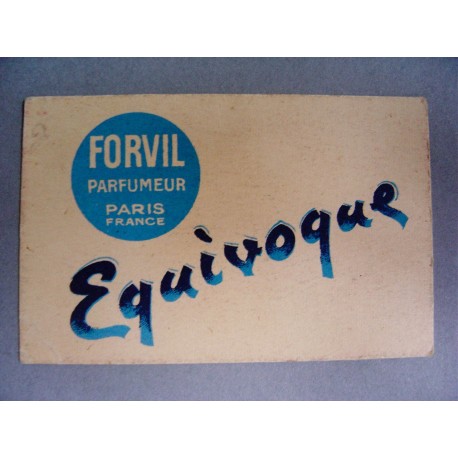 Ancienne carte parfumée Equivoque de Forvil