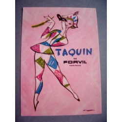 Ancienne carte parfumée Taquin de Forvil