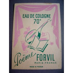 Ancienne carte parfumée Poême de Forvil