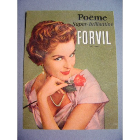 Ancienne carte parfumée Poême de Forvil