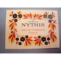 Ancienne carte parfumée Nythis de Gellé Frères