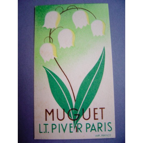 Ancienne carte parfumée Muguet de L.T. Piver