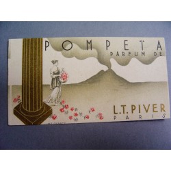 Ancienne carte parfumée Pompeïa de L.T. Piver