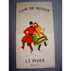 Ancienne carte parfumée Cuir de Russie de L.T. Piver
