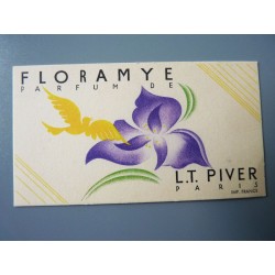Ancienne carte parfumée Floramye de L.T. Piver