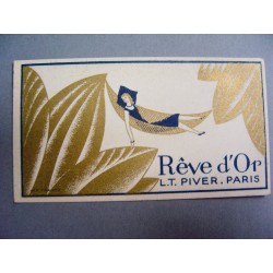 Ancienne carte parfumée Rêve d'Or de L.T. Piver