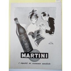 Ancienne publicité originale noir & blanc Martini de Brunetta