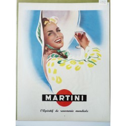 Ancienne publicité originale couleur Martini