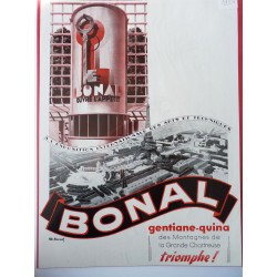 Ancienne publicité originale en bichromie Bonal de Lemmel 1937