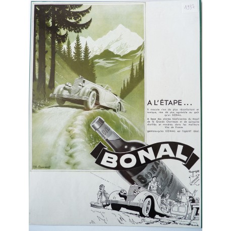 Ancienne publicité originale en bichromie Bonal de Lemmel 1937