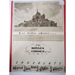 Ancienne publicité originale noir & blanc pour les chocolats 1937