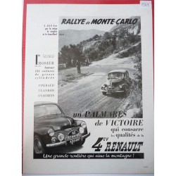 Ancienne publicité originale noir & blanc pour la 4CV de Renault 1949