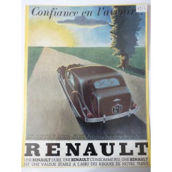 Ancienne publicité originale couleur Renault 1937