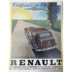 Ancienne publicité originale couleur Renault 1937