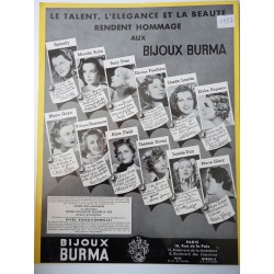 Ancienne publicité originale noir & blanc Burma 1937