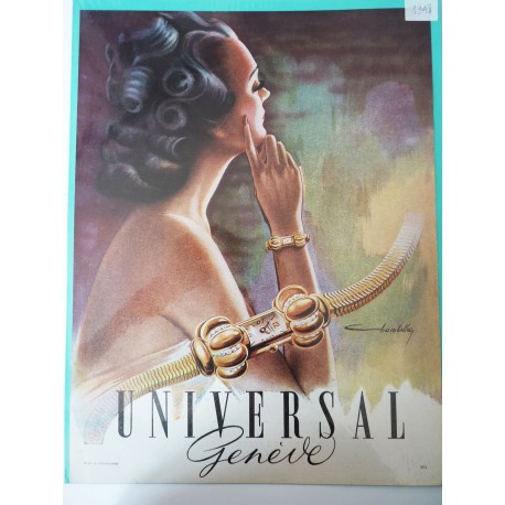 Ancienne publicité originale couleur Universal de Chambellay 1948