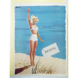 Ancienne publicité originale couleur Kestos de Seigle 1949