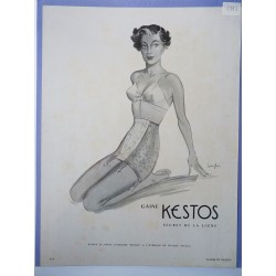 Ancienne publicité originale noir & blanc Kestos de Langlais 1947