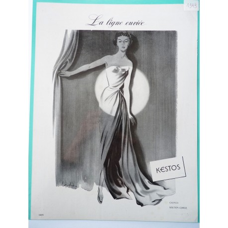 Ancienne publicité originale noir & blanc Kestos de Langlais 1949