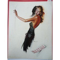 Ancienne publicité originale couleur Kestos de Brénot 1947