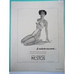 Ancienne publicité originale noir&blanc Kestos de Langlais 1951