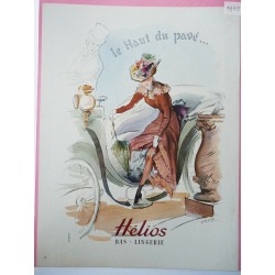 Ancienne publicité originale couleur Hélios de A. Baehr 1949