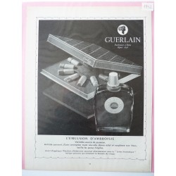 Ancienne publicité originale noir & blanc Emulsion d'Ambroisie de Guerlain 1952