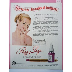 Ancienne publicité originale couleur Peggy Sage 1951