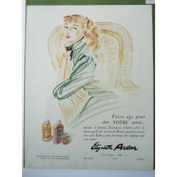 Ancienne publicité originale couleur Firmo-Lift de Elizabeth Arden de Mayhard 1951