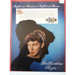 Ancienne publicité originale couleur pour la brillantine Roja 1949