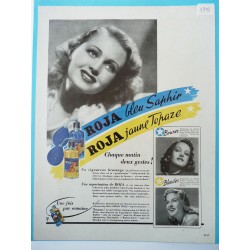 Ancienne publicité originale couleur pour la brillantine Roja 1948