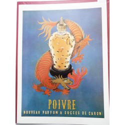 Ancienne publicité originale couleur Poivre de Caron 1954