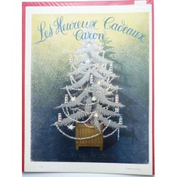 Ancienne publicité originale couleur Les Heureux Cadeaux de Caron 1953