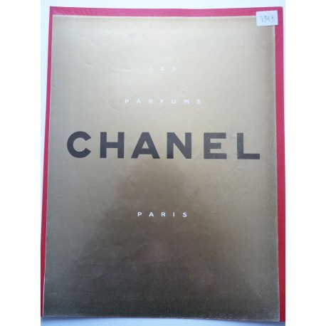 Ancienne publicité originale dorée Chanel 1949