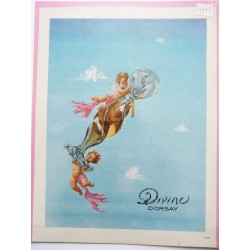 Ancienne publicité originale couleur Divine d'Orsay  de Dominique Fircsa 1947