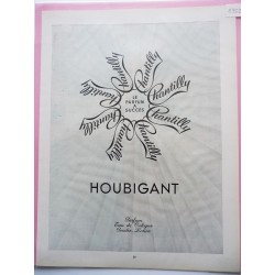 Ancienne publicité originale noir & blanc Chantilly de Houbigant 1952