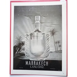 Ancienne publicité originale noir & blanc Marrakech de Lancôme  Illustration de E. M. Pérot 1948
