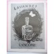 Ancienne publicité originale noir & blanc Lavandes de Lancôme  Illustration de E. M. Pérot 1952