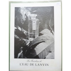 Ancienne publicité originale noir & blanc L'Eau de Lanvin 1952